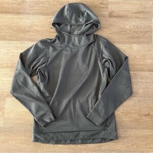 REI Co-op Men’s Micro Grid Fleece Pullover Hoodie Cowl Neck Hiking